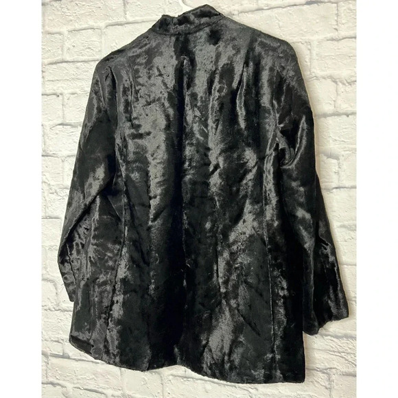 Vintage 1960s Winter black faux fur coat size M. - Picture 5 of 5